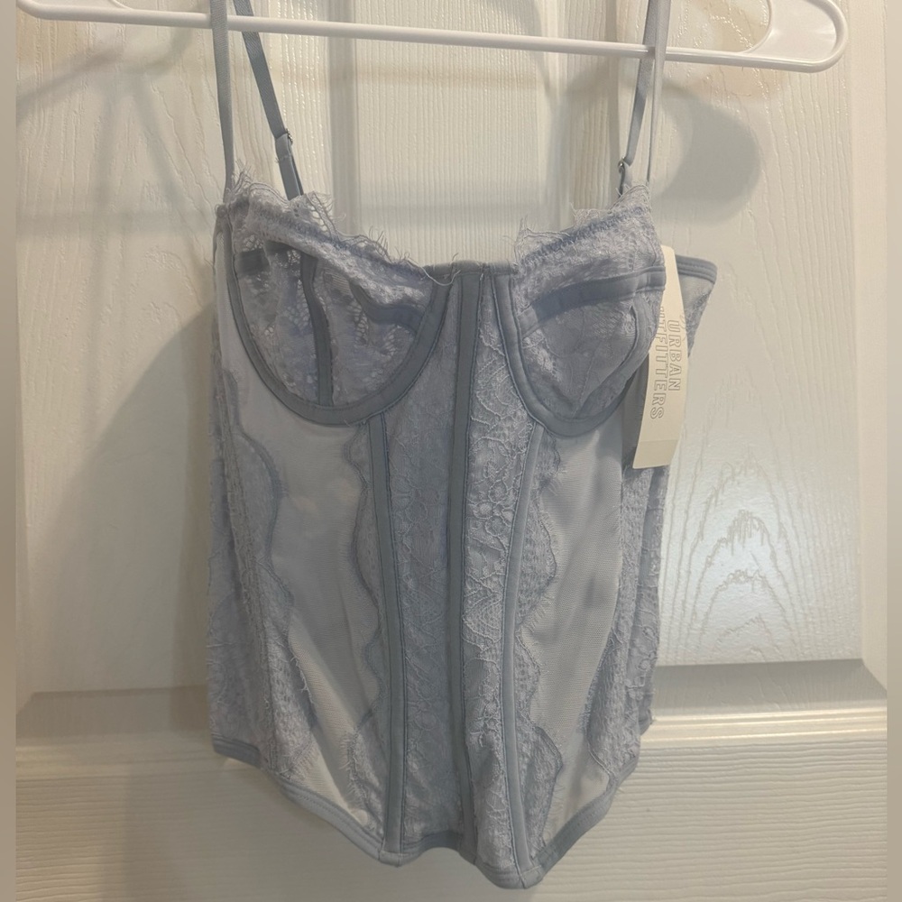Urban outfitters out from under modern love corset. Light blue. Medium.